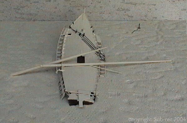 �pave ancien bateau, ancien brick � voiles latines voile latine, photo du diorama, maquette