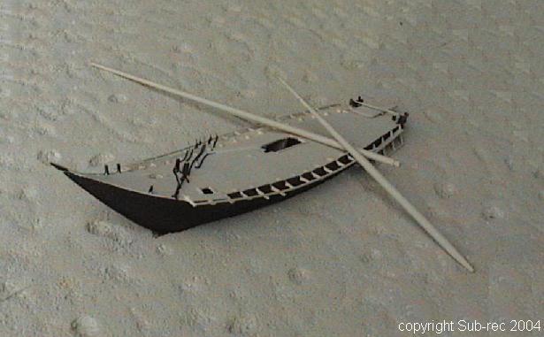 �pave ancien bateau, ancien brick � voiles latines voile latine, photo du diorama, maquette .jpg